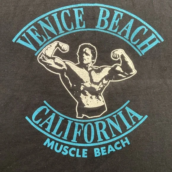 Vintage Venice Beach Shirt Men's XL California Muscle Arnold Schwarzenegger - Picture 6 of 7